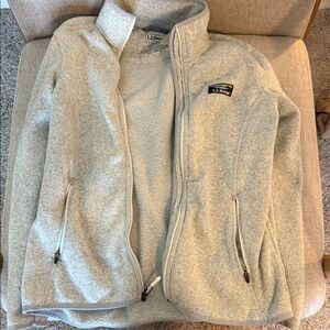 L.L. Bean Light Gray Fleece Jacket